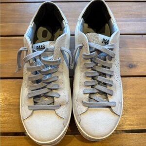P448 Women’s White and Light Gray Sneakers Size 41